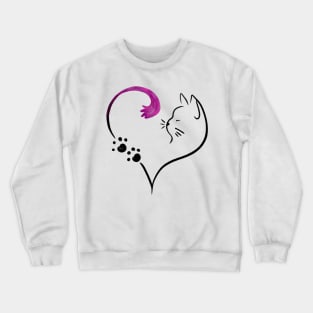 Valentines cat Crewneck Sweatshirt